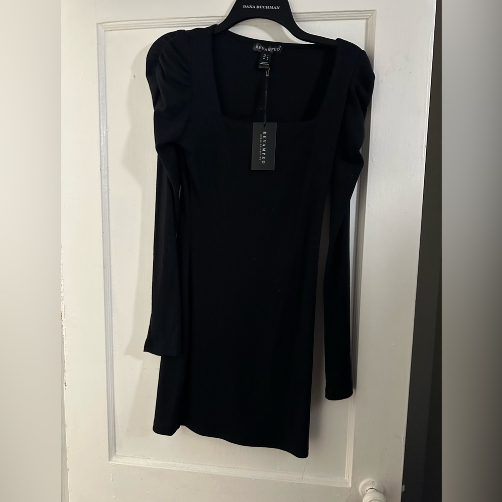 Long sleeve black dress